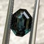 Australian Sapphire Blue Green Elongated Octagon 0.88 carats
