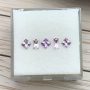 Ceylon Sapphire Pink Purple Radiant and Princess Set of 5, 0.65 carats total