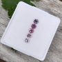 Spinel Ombre Pink Purple Round Set of 5, 4mm