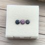 Spinel Purple and Blue Round Trilogy 0.72 carats total