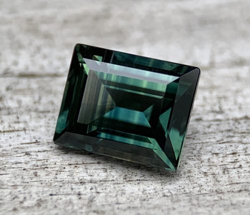 Australian Sapphire Parti Blue Green Yellow Baguette 0.91 carats