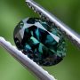 Australian Sapphire Blue Green Oval 1.02 carats