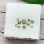 Australian Sapphire Green Yellow Round Cluster Set of 10