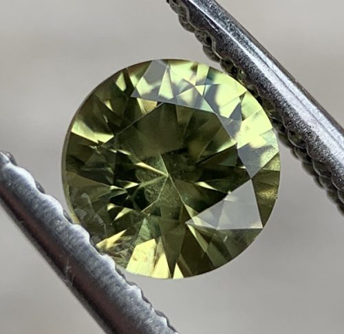 Australian Sapphire Green Yellow Round 4.7mm