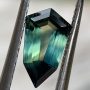 Australian Sapphire Parti Blue Green Yellow Shield 1.34 carats