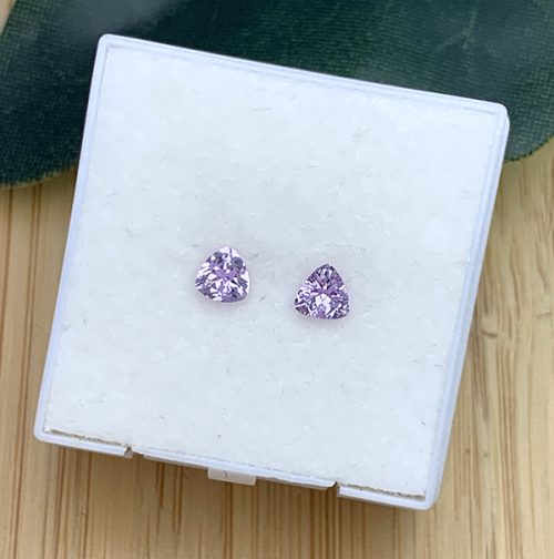 Madagascan Sapphire Pink Trilliant Pair 3.5mm