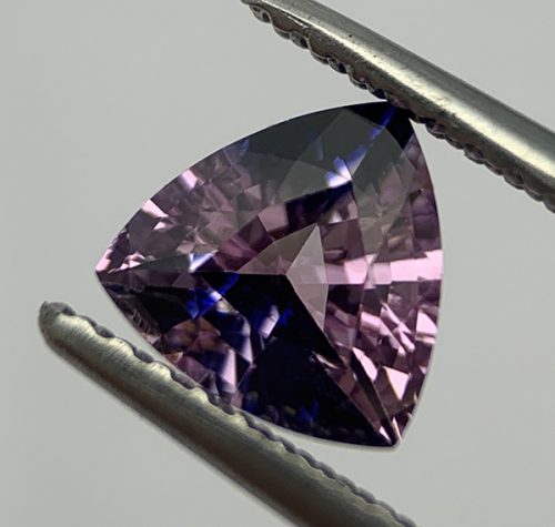 Ceylon Sapphire Parti Blue Pink Trilliant 6.3mm