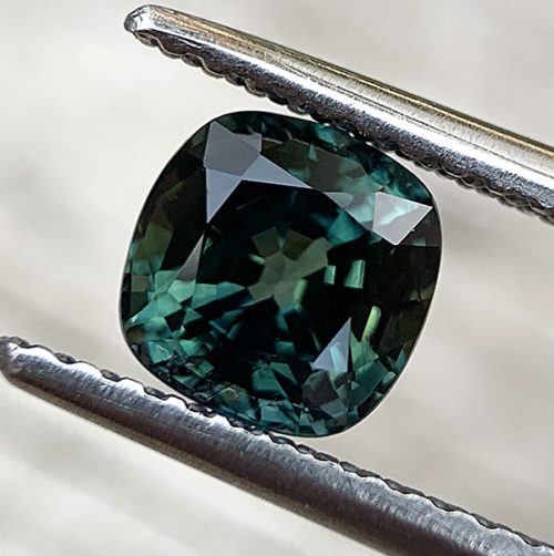 Australian Sapphire Blue Green Square Cushion 5.6mm