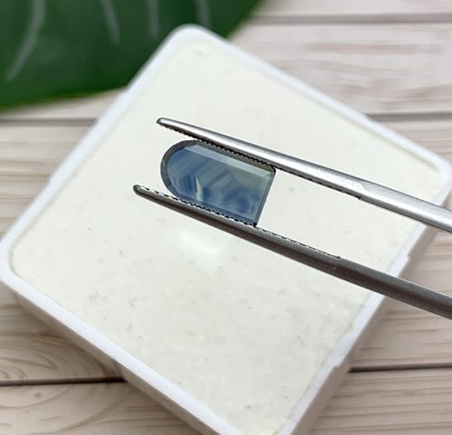 Australian Sapphire Blue Tombstone Tablet Cut 1.77 carats