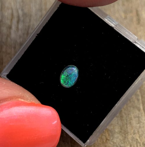 Lightning Ridge Black Opal Oval Cabochon 5.3x4mm