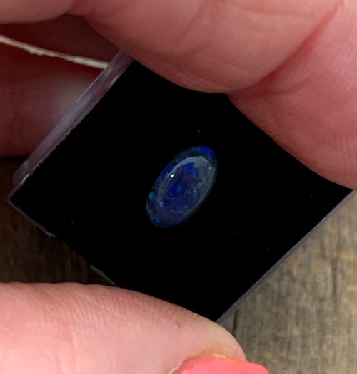 Lightning Ridge Black Opal Oval Cabochon 10x5.5mm