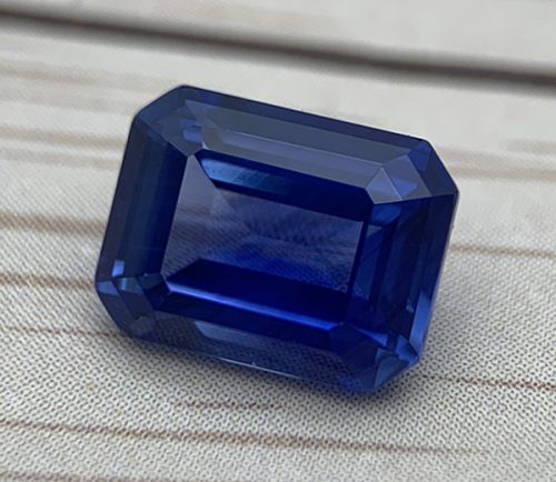 Ceylon Sapphire Blue Emerald Cut 1.49 carats