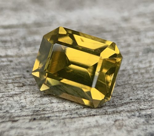 Australian Sapphire Yellow Emerald Cut 1.72 carats