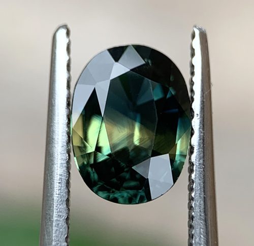 Australian Sapphire Parti Blue Yellow Oval 1.31 carats