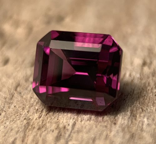 Colour Change Garnet Hot Pink to Purple Emerald Cut 1.15 carats