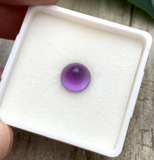 Amethyst Round Bullet Cabochon 9mm