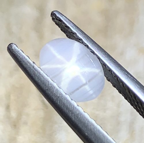 Ceylon Star Sapphire White Oval Cabochon 7.2x5.4mm