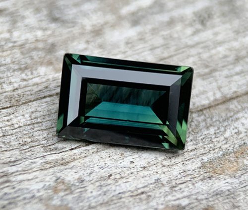Australian Sapphire Parti Blue Green Yellow Baguette 1.81 carats