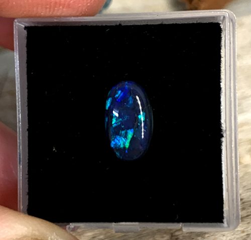 Lightning Ridge Black Opal Oval Cabochon 9.9x5.8mm